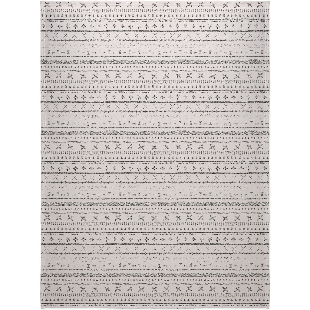 Boho Print Blanket, Fleece, 60x80, Beige