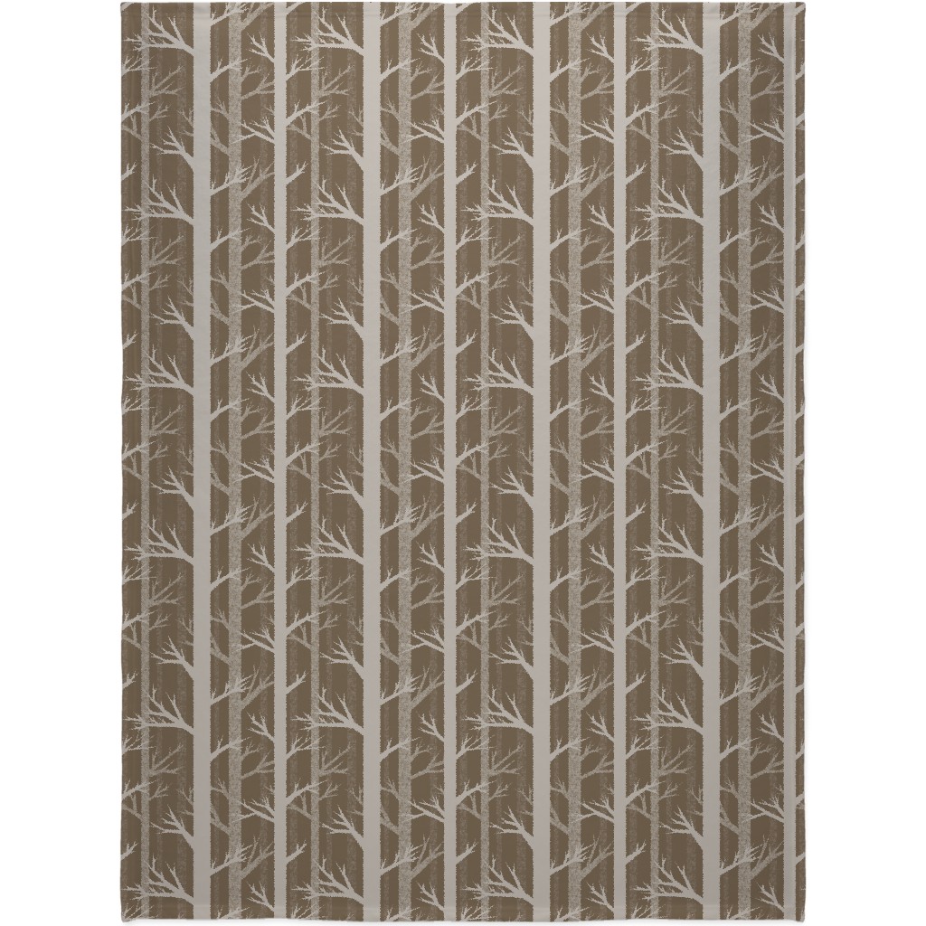 Winter Woods - Fawn Blanket, Fleece, 60x80, Brown