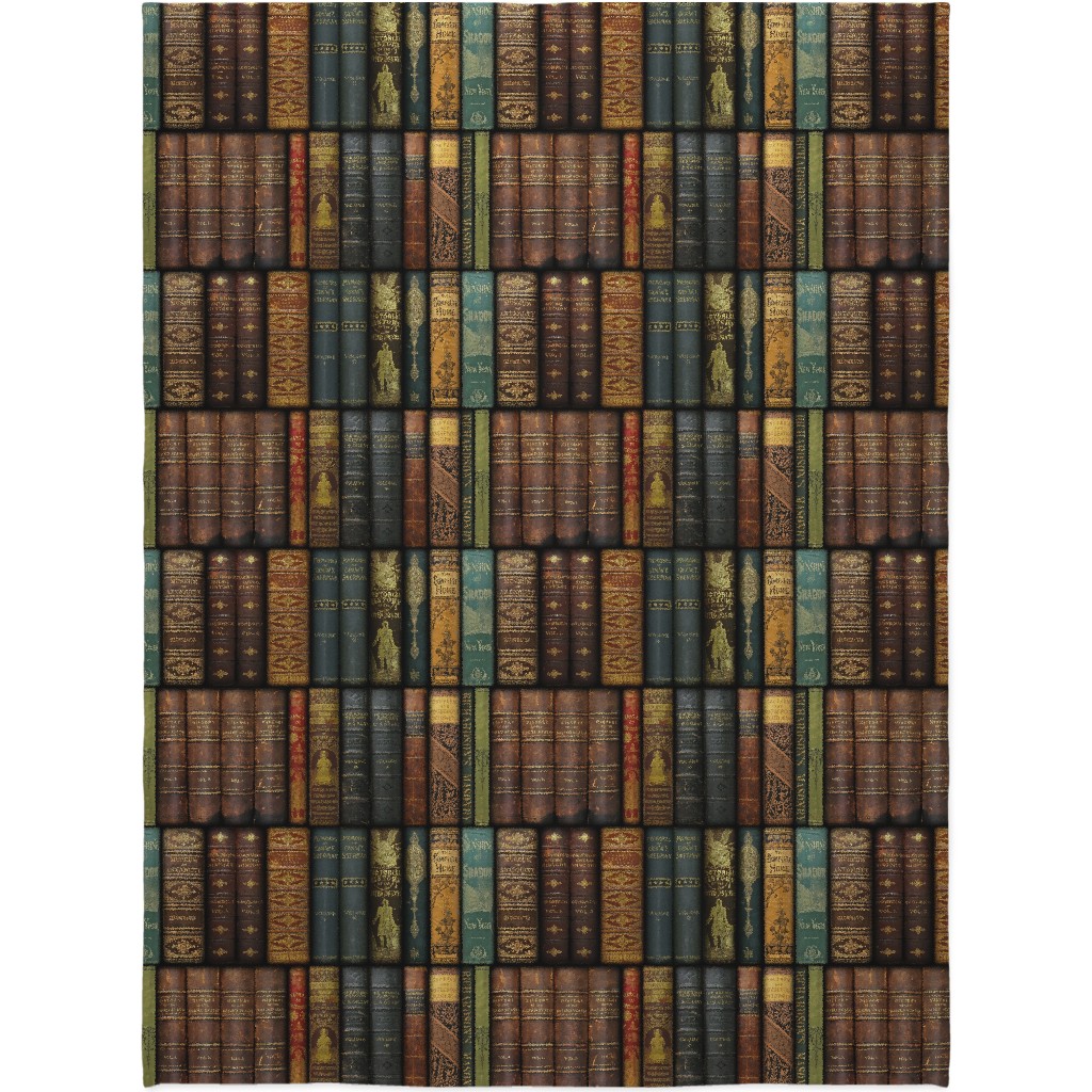 Monsieur Fancypantaloons' Instant Library - Brown Blanket, Fleece, 60x80, Brown, Brown