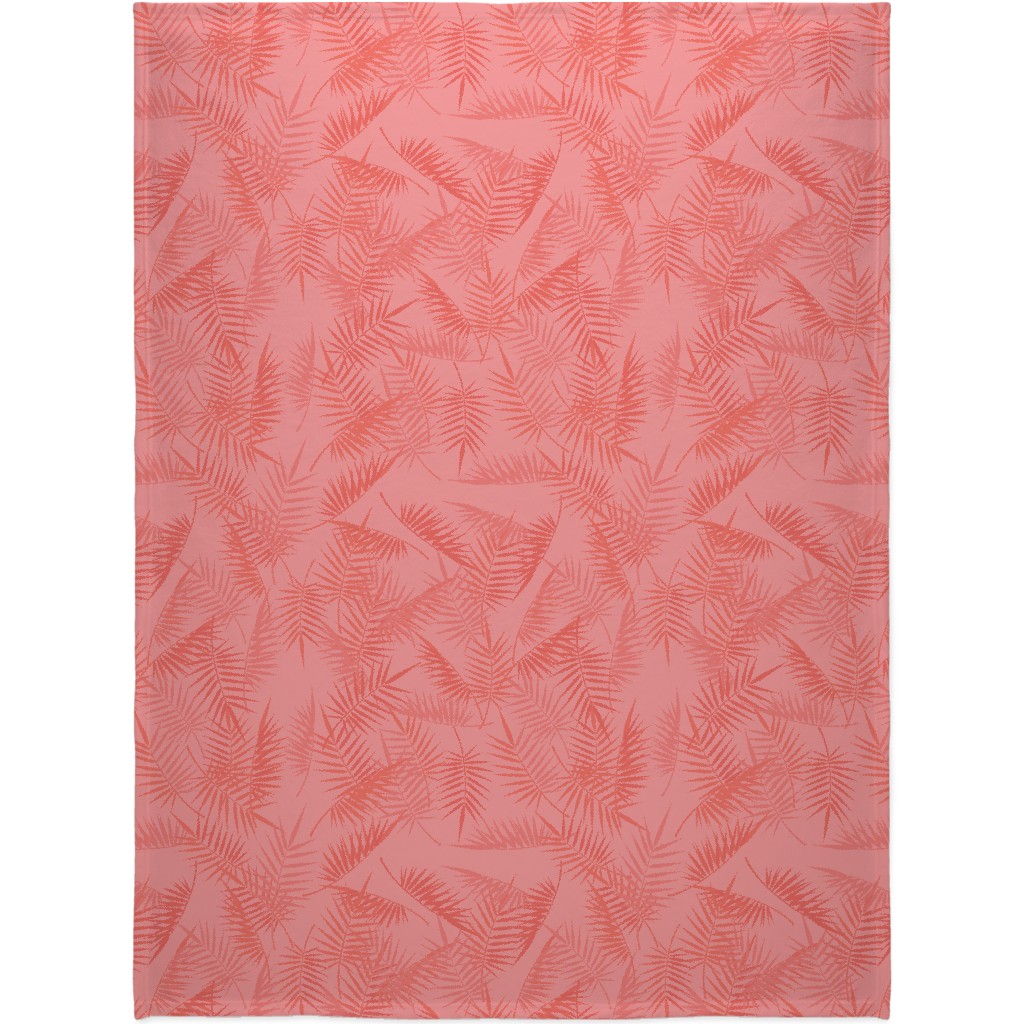 Tropical - Coral Blanket, Fleece, 60x80, Pink, Bright Pink