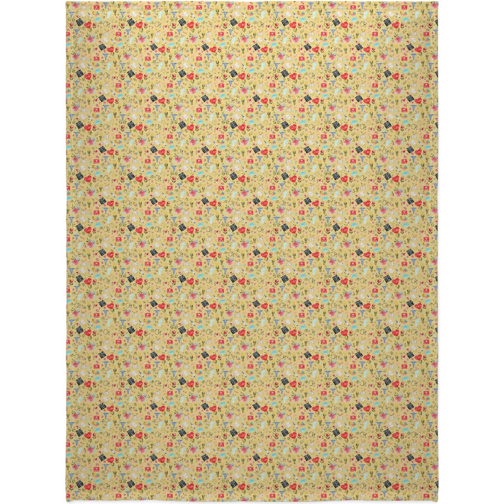 Love To Care Blanket, Fleece, 60x80, Yellow, Lemon