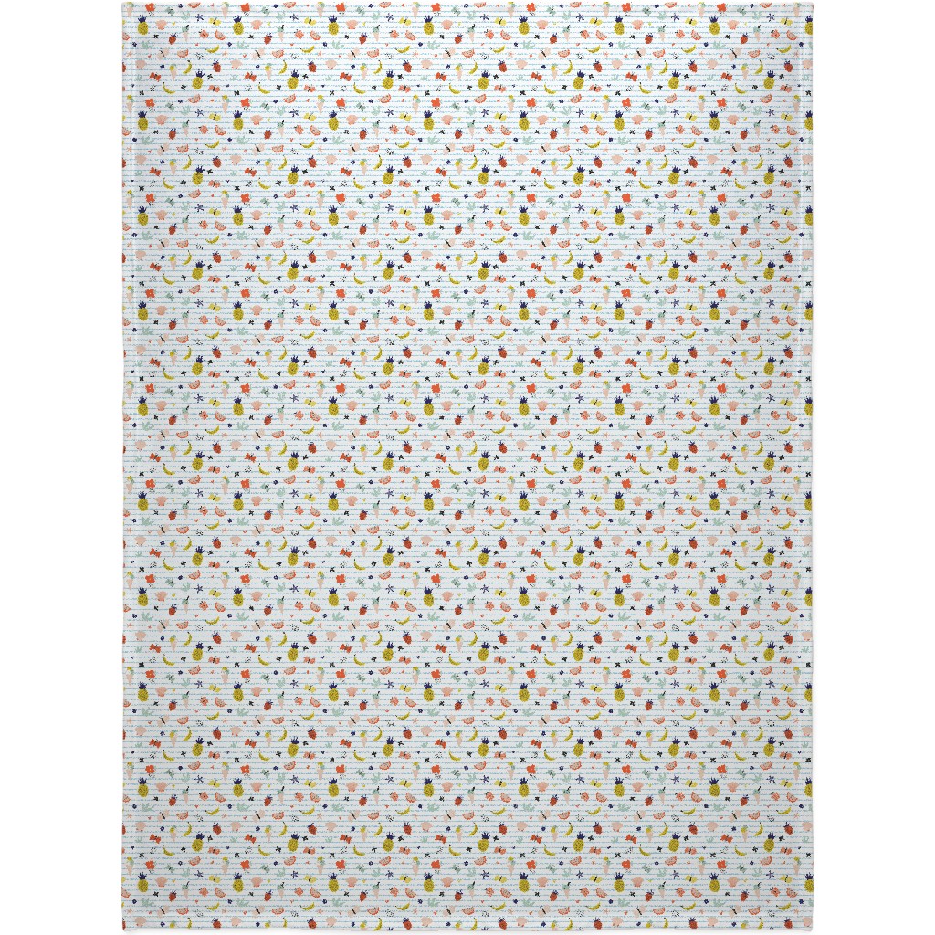 Summer Loving Stripe - Multi Blanket, Fleece, 60x80, Multicolor