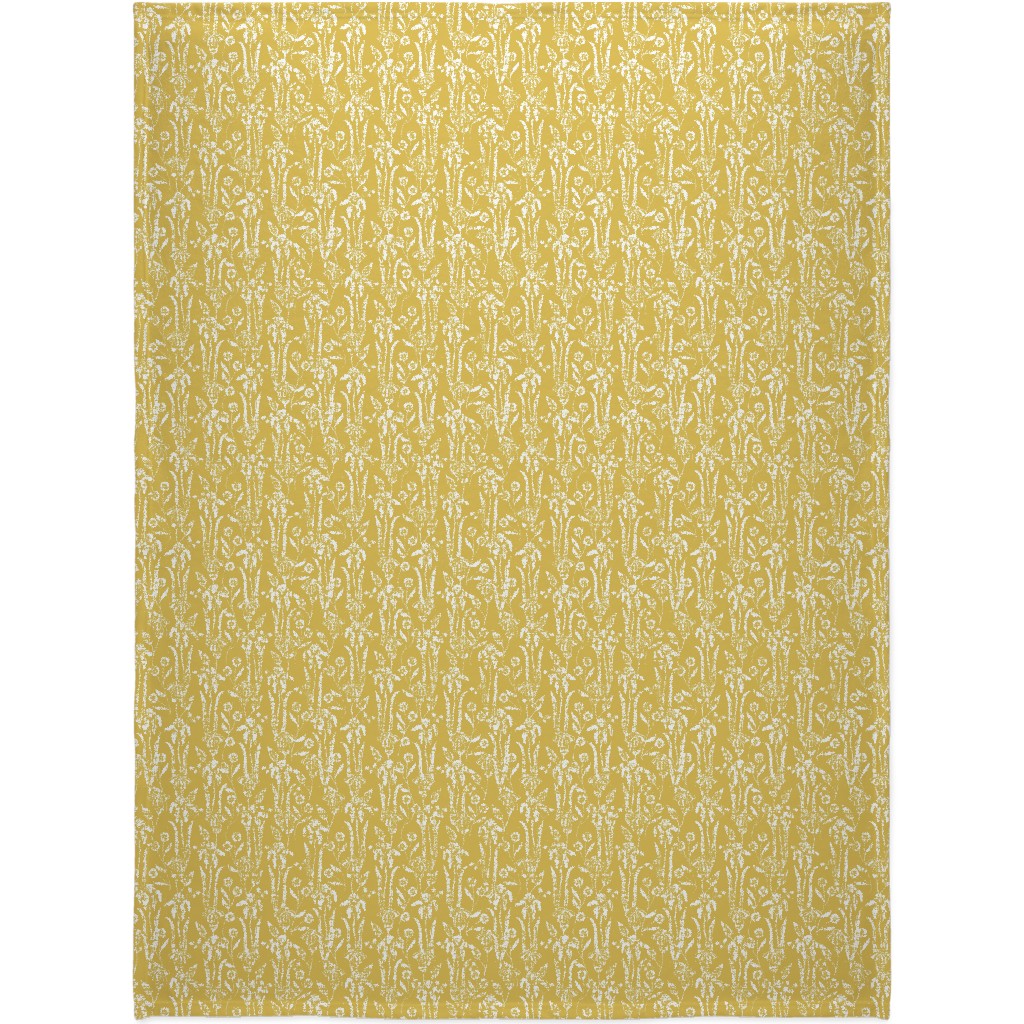 Distressed Iris - Sunshine Blanket, Fleece, 60x80, Yellow