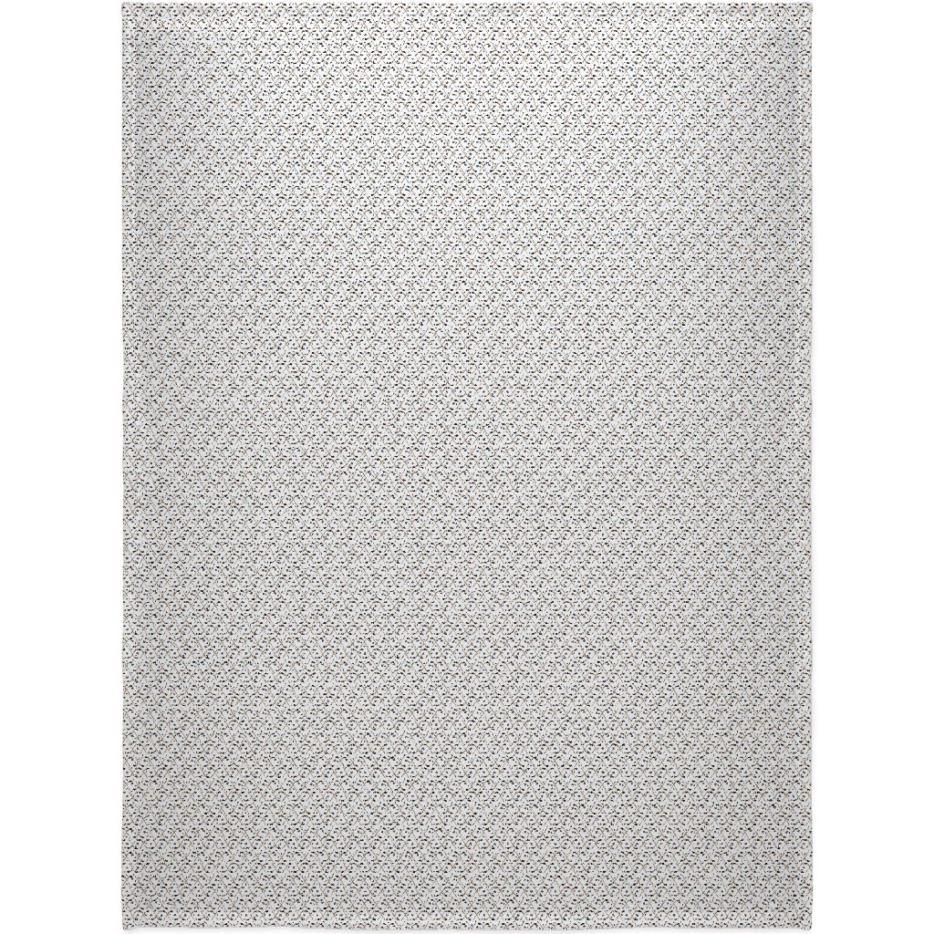 Hockey Stick and Puck Blanket, Fleece, 60x80, White, White