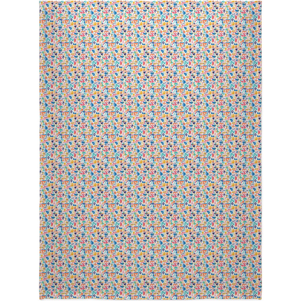 Organic Abstract Design - Multi Blanket, Fleece, 60x80, Multicolor