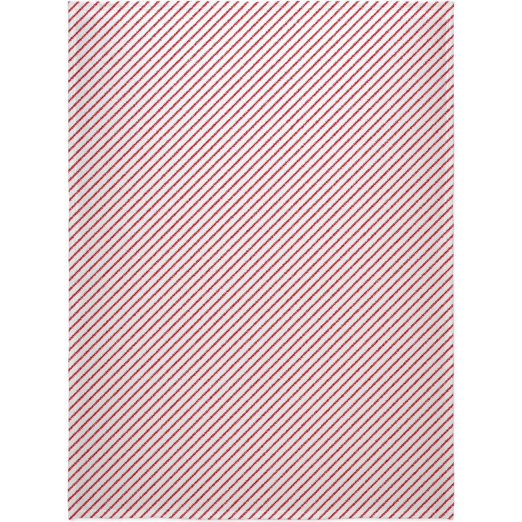 Baseball Stitch - Baseball - White Blanket, Fleece, 60x80, Red, Red