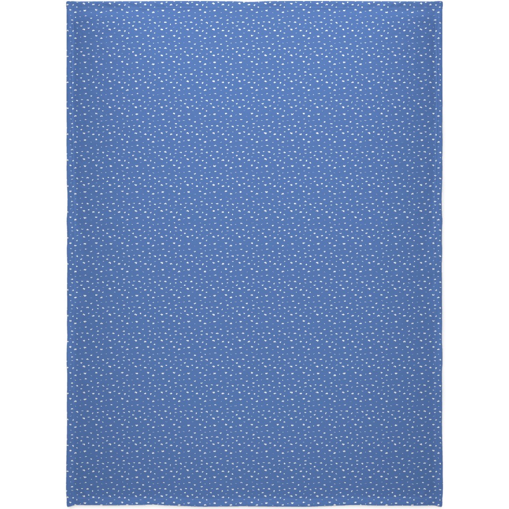 Shells - Blue Blanket, Fleece, 60x80, Blue, True Blue