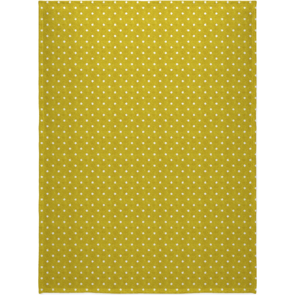 Vintage Stars Blanket, Plush Fleece, 60x80, Yellow