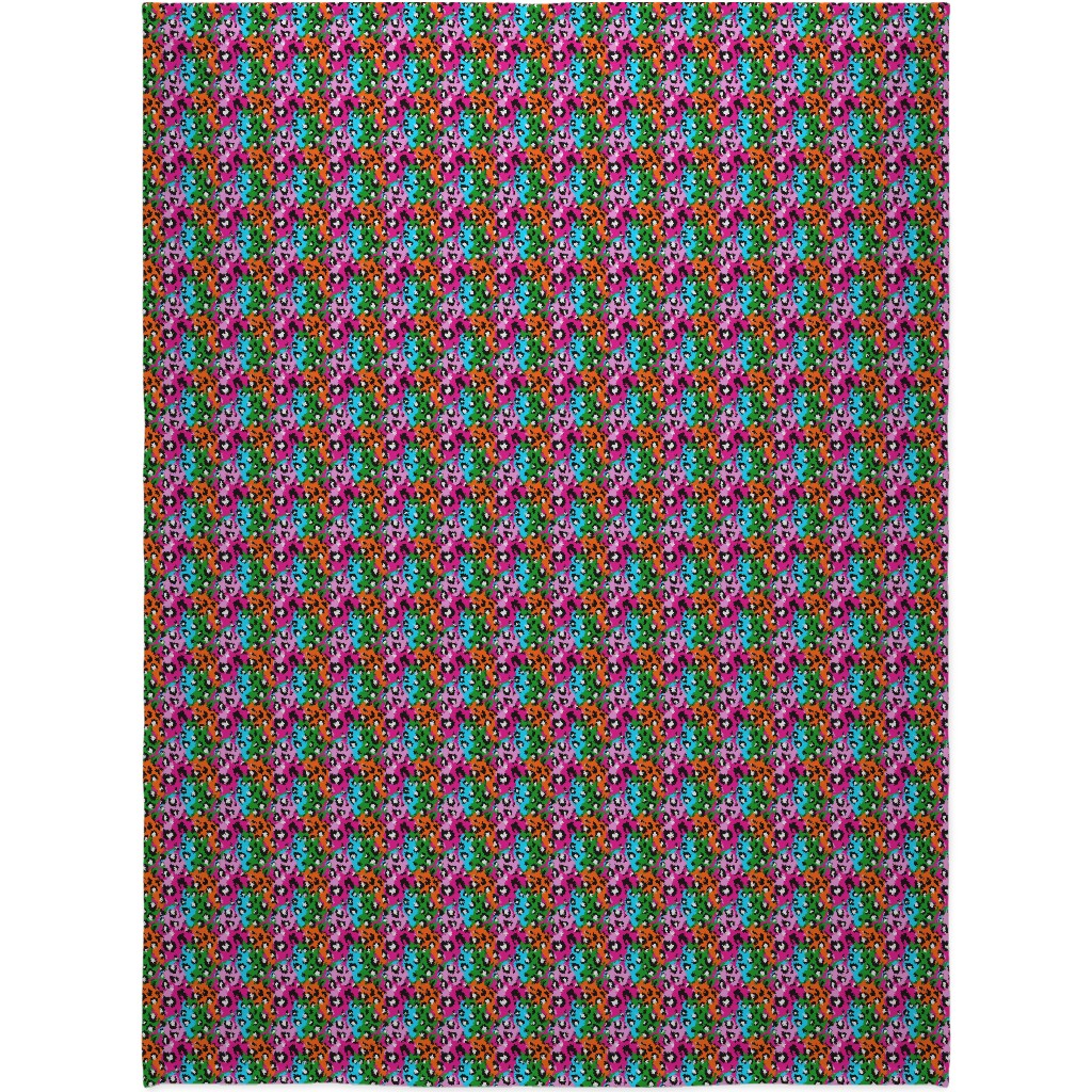 Leopard Print - Multi Blanket, Plush Fleece, 60x80, Multicolor