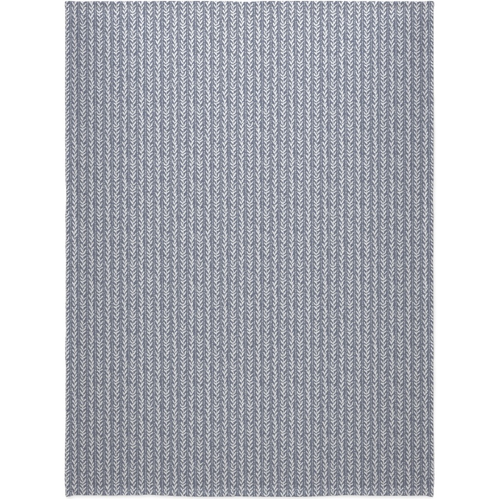 Climbing Vines Deep Woods - Slate Blanket, Plush Fleece, 60x80, Gray, Gray