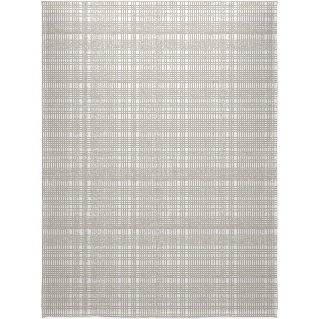 Loose Weave Blanket, Plush Fleece, 60x80, Gray