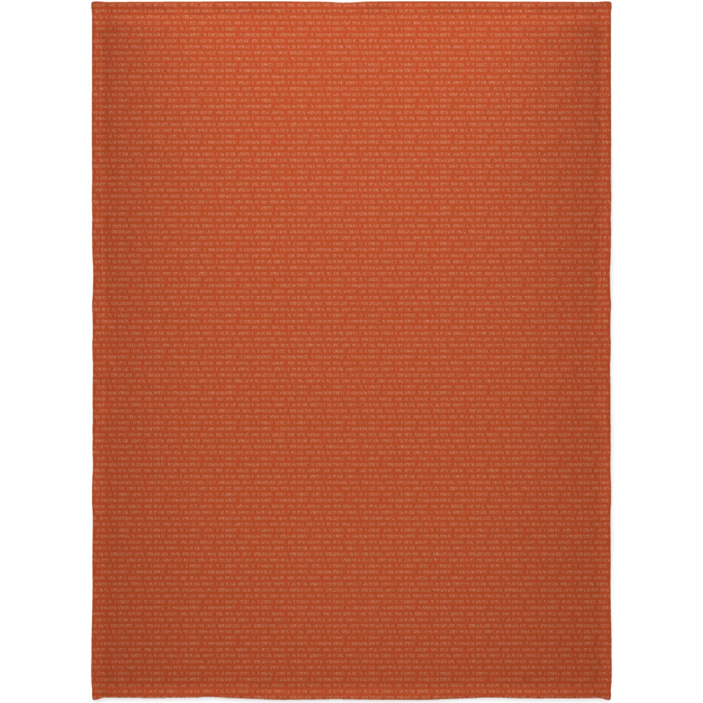 Fall Typography - Orange Blanket, Plush Fleece, 60x80, Orange