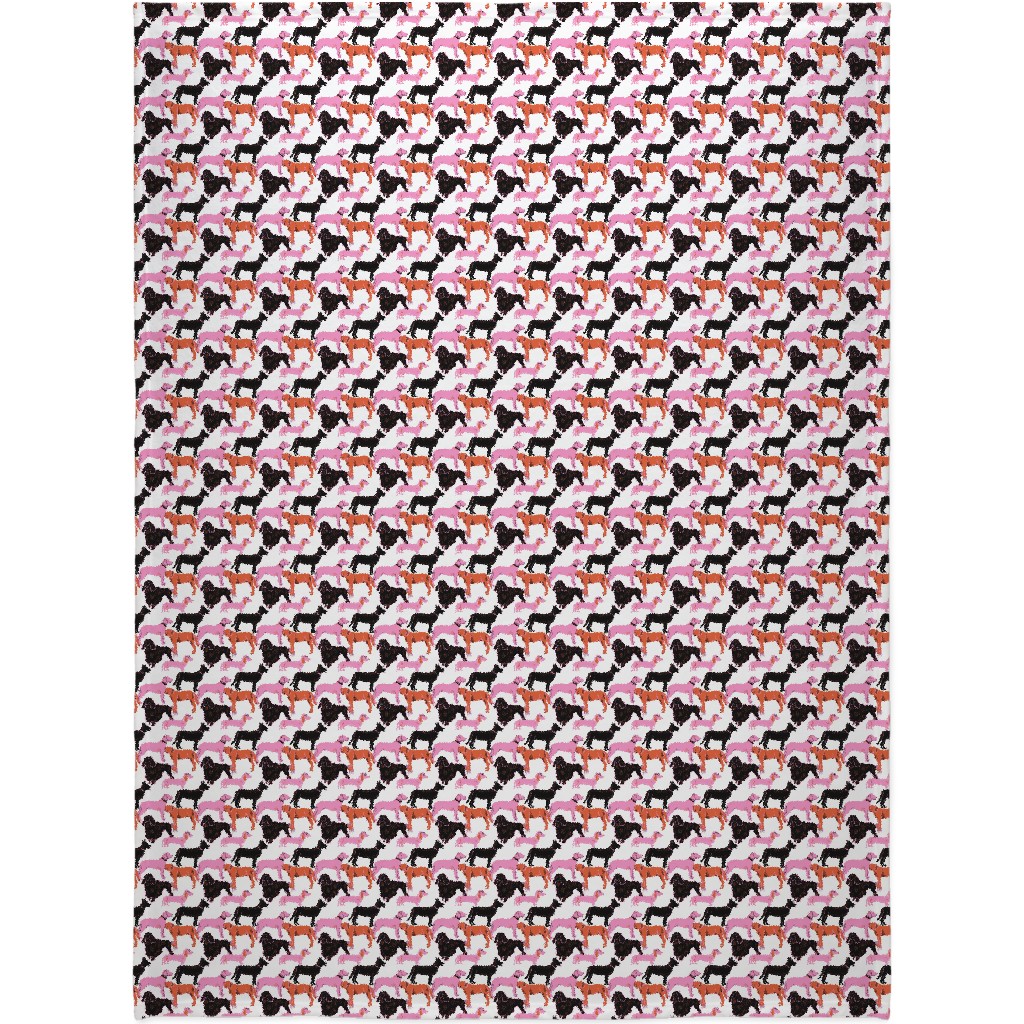 Goofy Dog Friends Blanket, Plush Fleece, 60x80, White