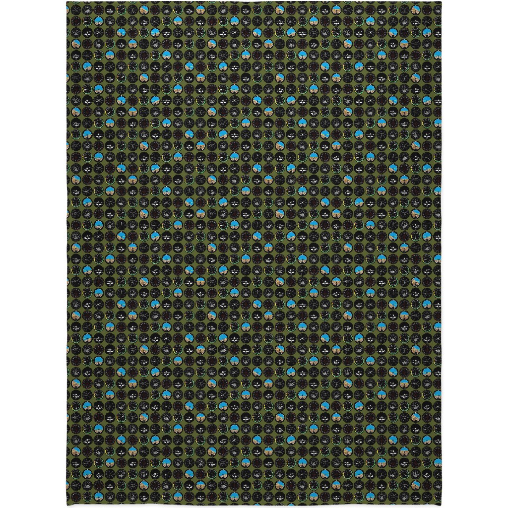 Flight Deck Blanket, Plush Fleece, 60x80, Green, Evergreen