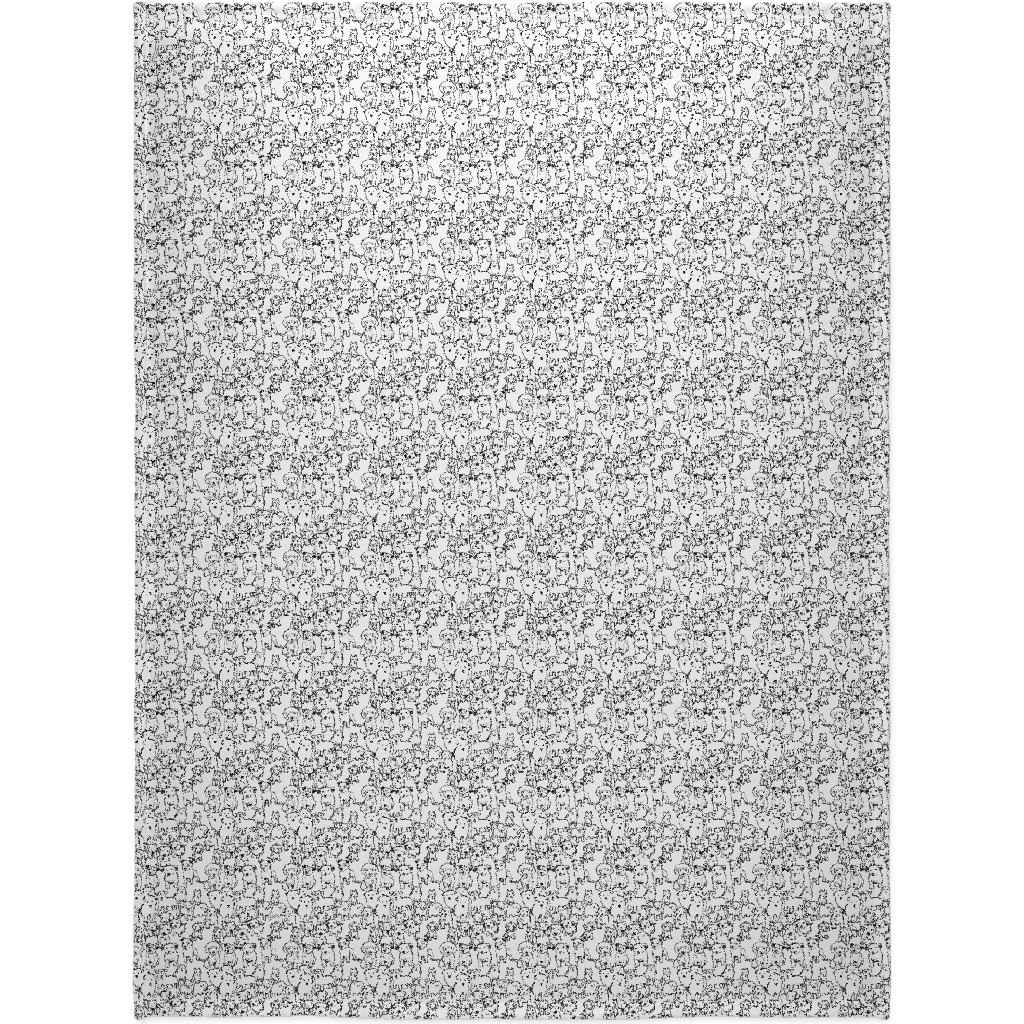 Puppies Blanket, Plush Fleece, 60x80, White