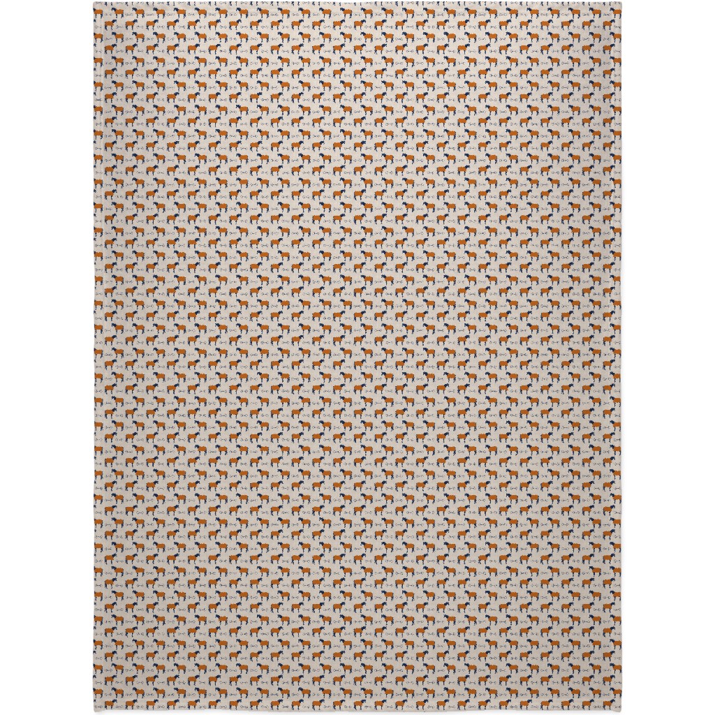 Blankets and Bits - Cream and Brown Blanket, Plush Fleece, 60x80, Beige, Pearl