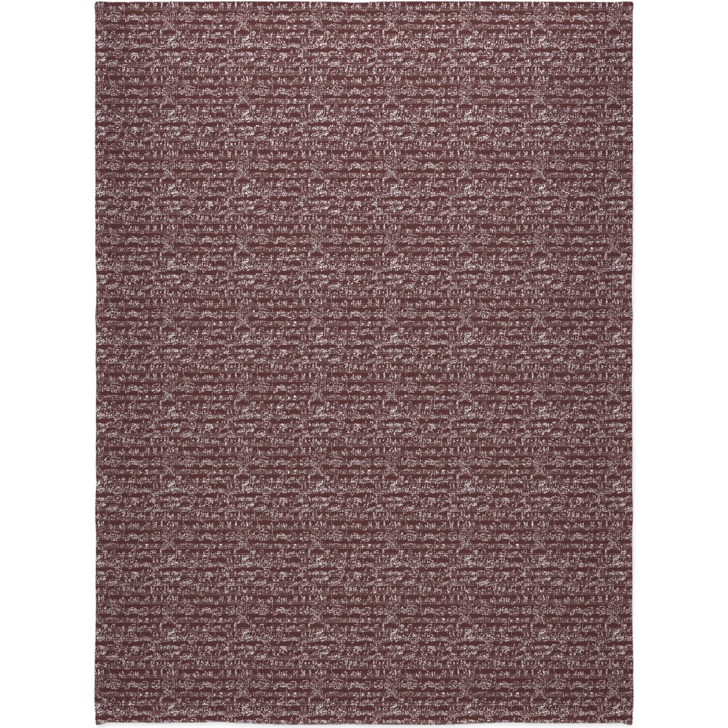 Handwritten Sheet Music Blanket, Plush Fleece, 60x80, Red, Velvet