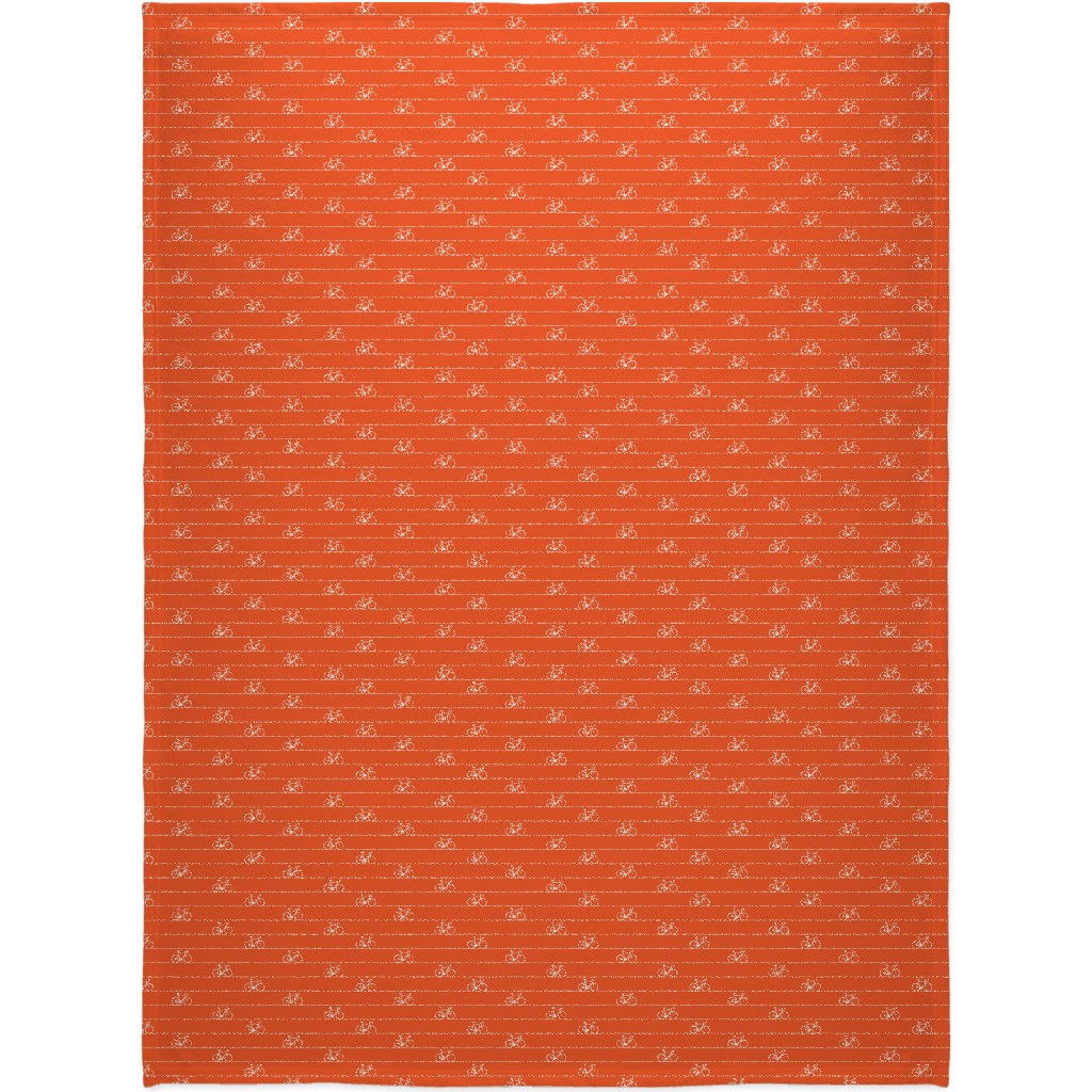 Biking Blanket, Plush Fleece, 60x80, Orange, Tangerine