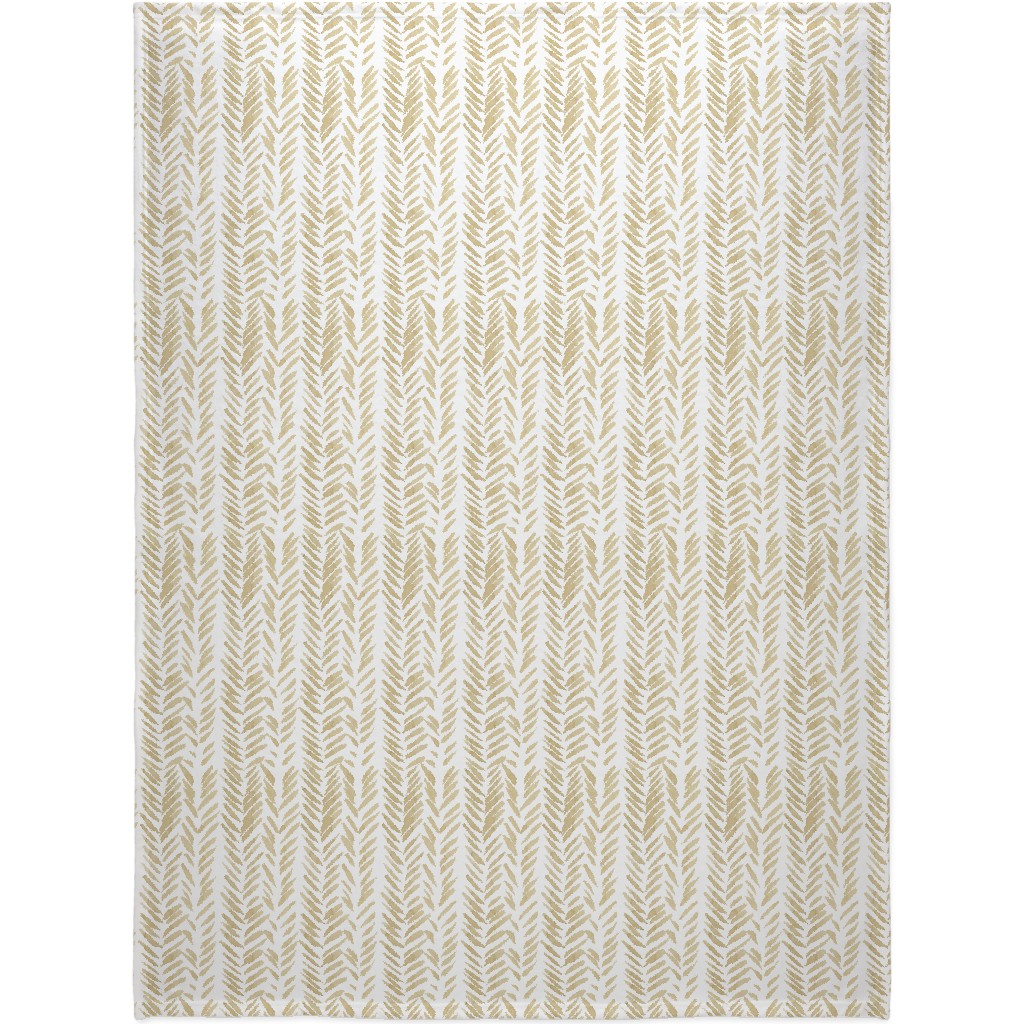 Leaf - Gold Blanket, Plush Fleece, 60x80, Yellow