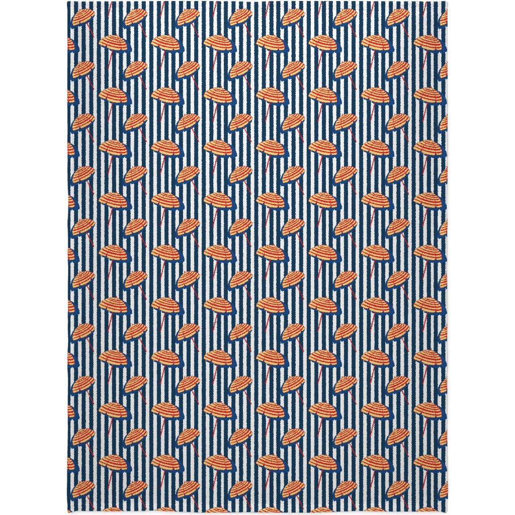 Positano Blanket, Plush Fleece, 60x80, Blue
