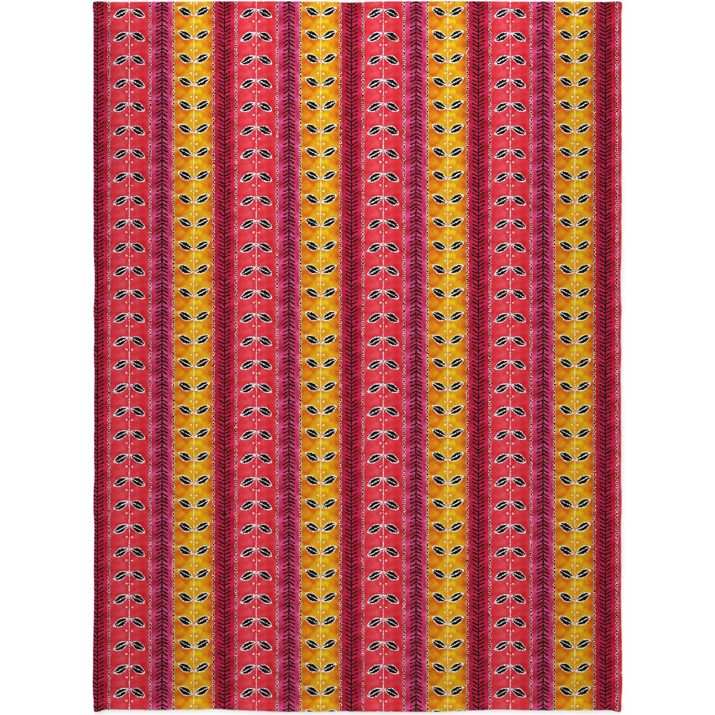 Ribbons Blanket, Plush Fleece, 60x80, Red