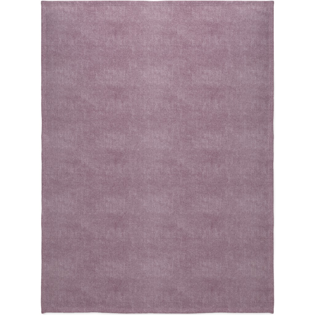Canvas Texture in Light Lilac Blanket, Plush Fleece, 60x80, Purple, Purple