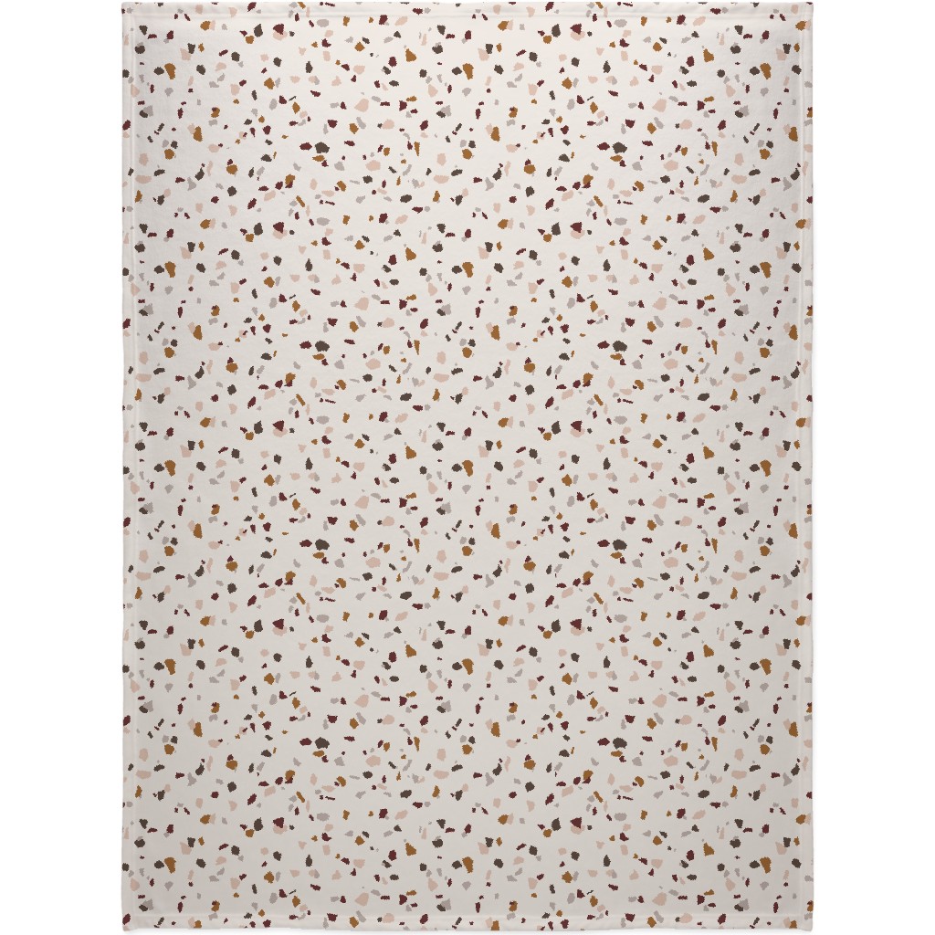 Terrazzo on Cream Blanket, Sherpa, 60x80, Beige