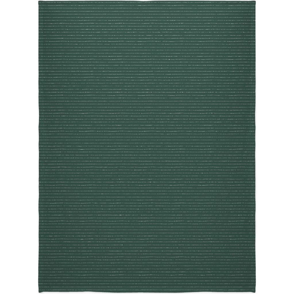 Christmas Stripes Blanket, Sherpa, 60x80, Green, Pine