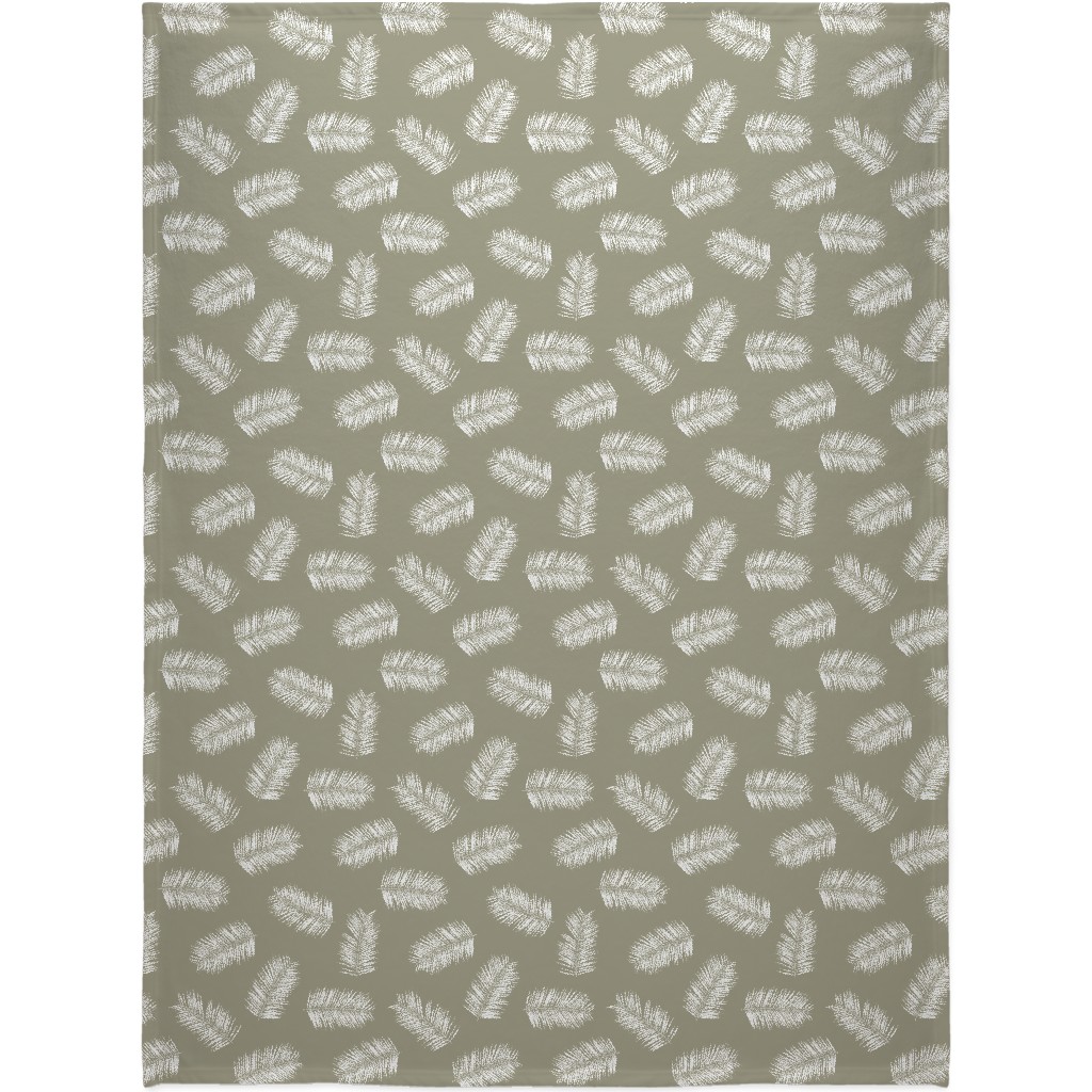 Aloha Hawaii Island Vibes - Green Blanket, Sherpa, 60x80, Green, Classic Green