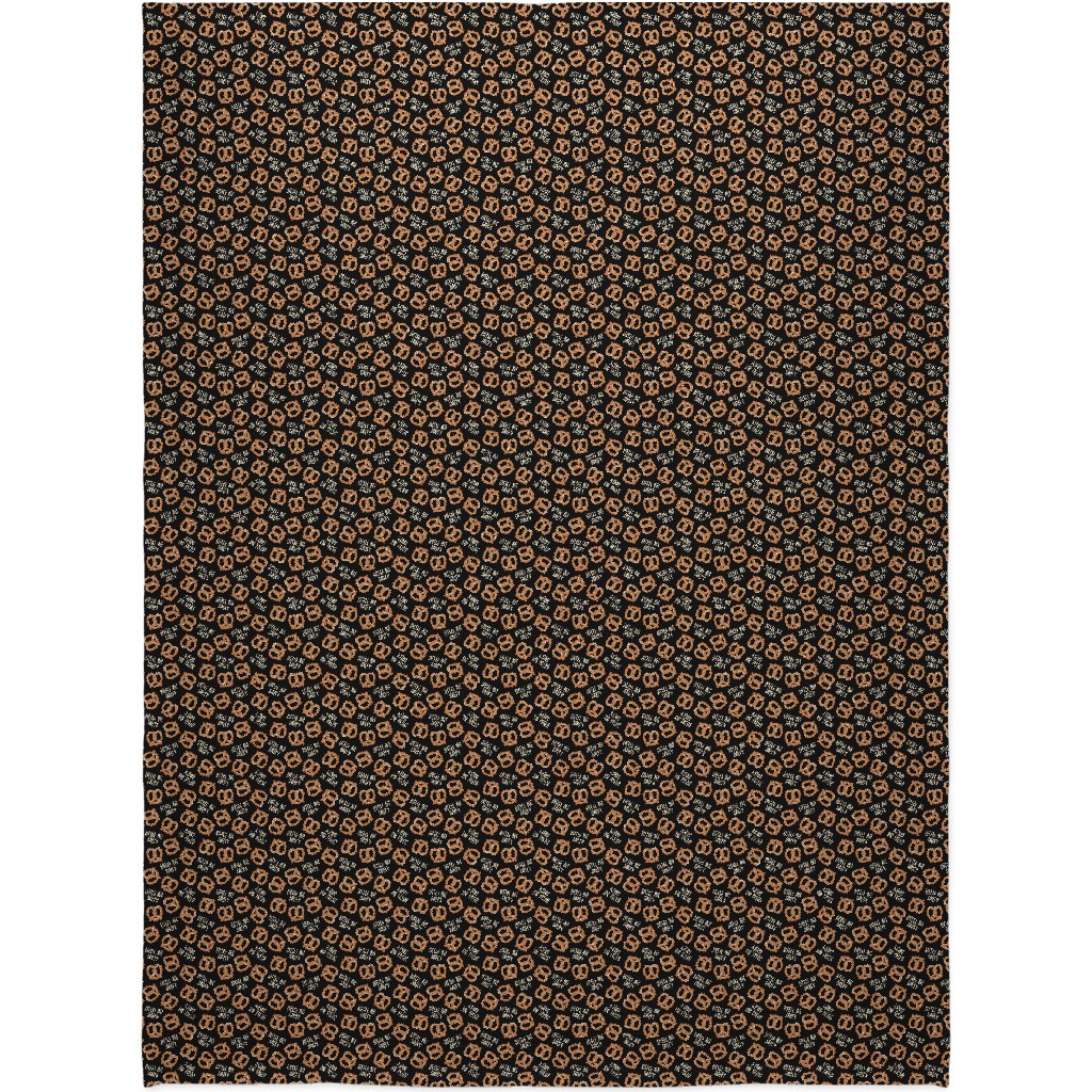Little Bit Salty - Pretzels - Black Blanket, Sherpa, 60x80, Black