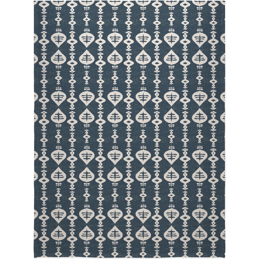 Maya - Navy Blanket, Sherpa, 60x80, Blue