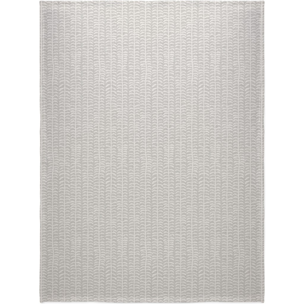 Grasscloth Vine - Neutral Blanket, Sherpa, 60x80, Gray