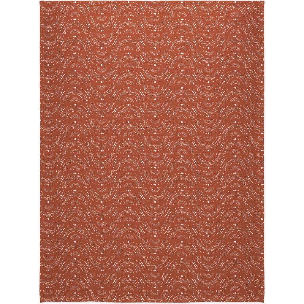 Rise and Shine - Terracotta Blanket, Sherpa, 60x80, Orange, Orange