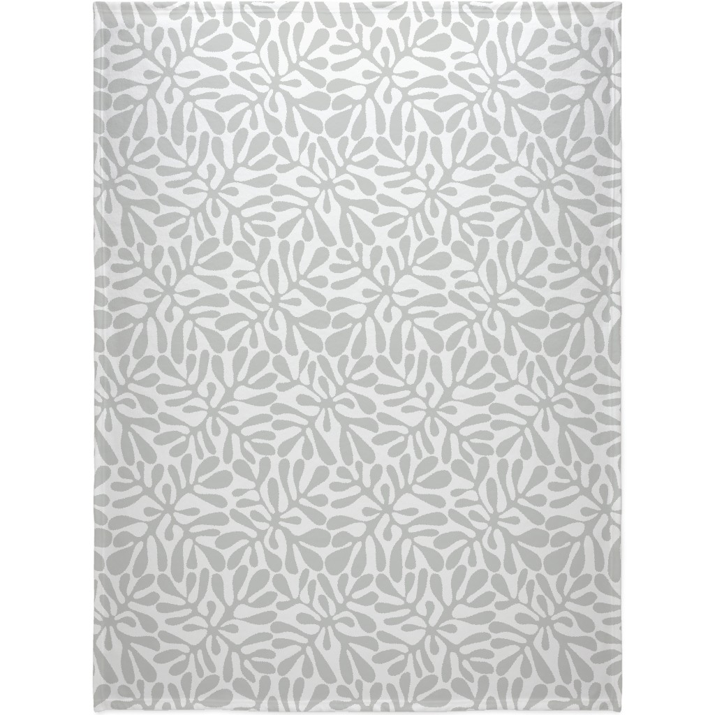 Block Print Texture Blanket, Sherpa, 60x80, Gray