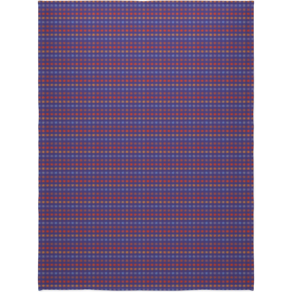 Picnic Plaid Blanket, Sherpa, 60x80, Multicolor, Viola