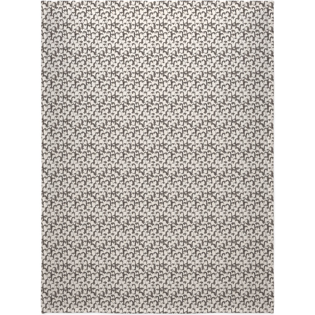 Penguin Huddle Blanket, Sherpa, 60x80, White, Smoke