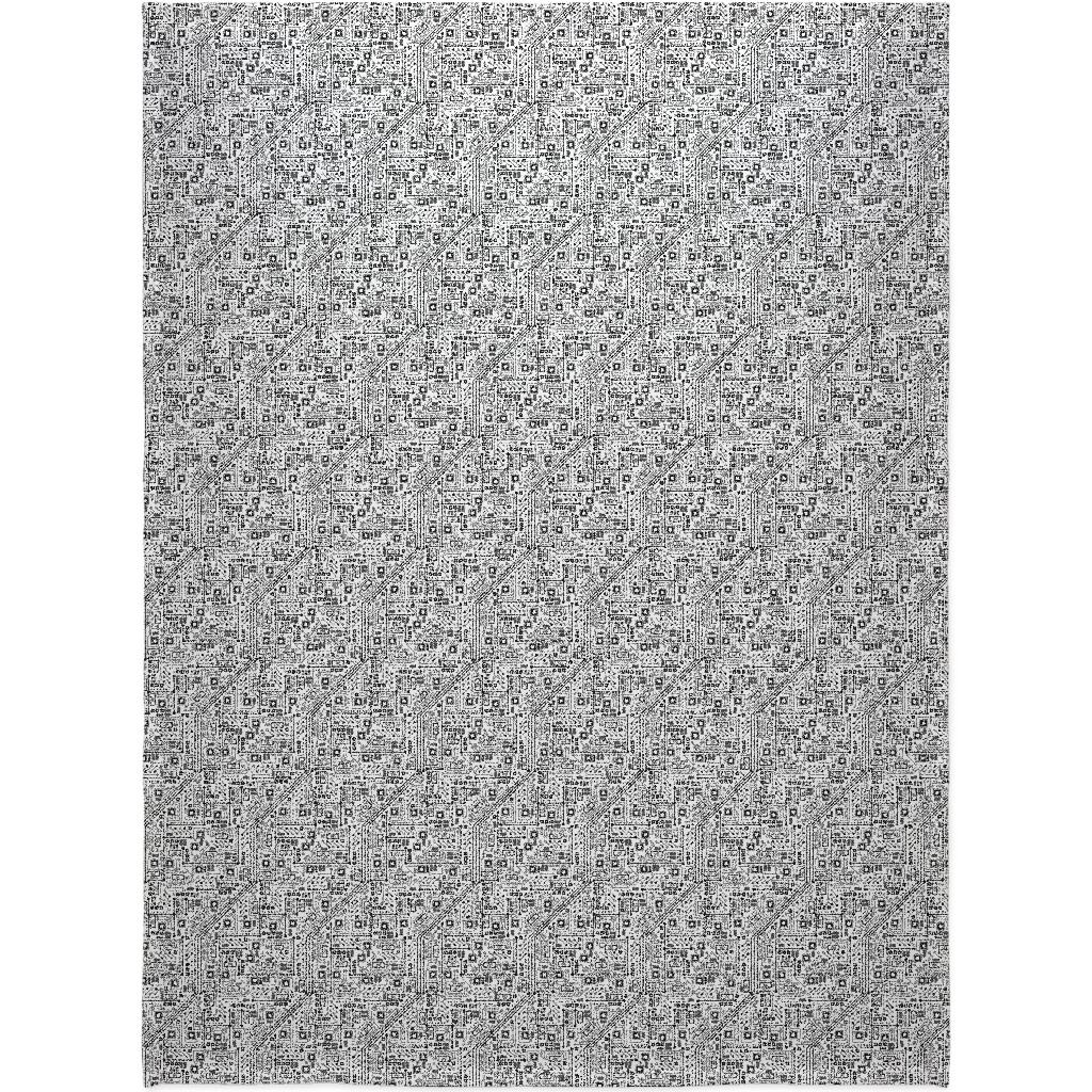 Short Circuits Blanket, Sherpa, 60x80, White, White