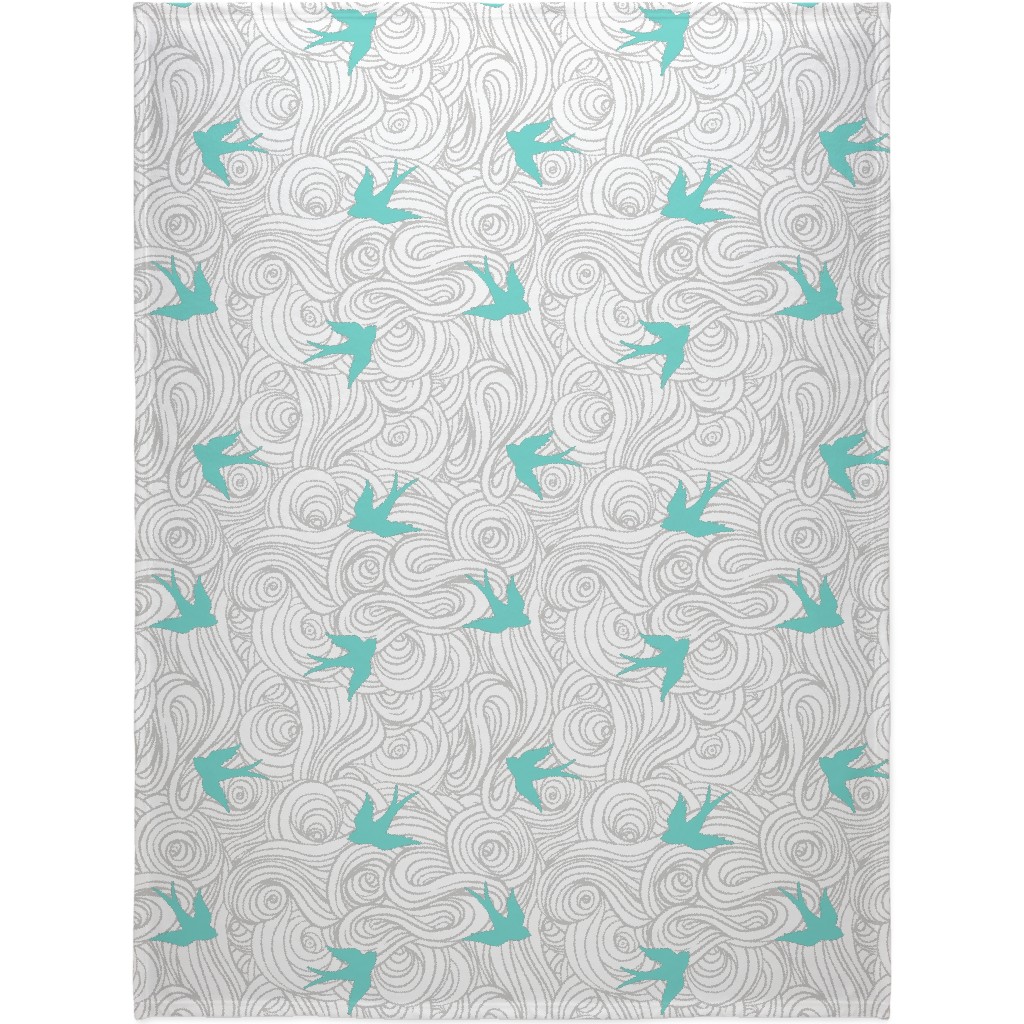 Take Flight - Teal Blanket, Sherpa, 60x80, Multicolor