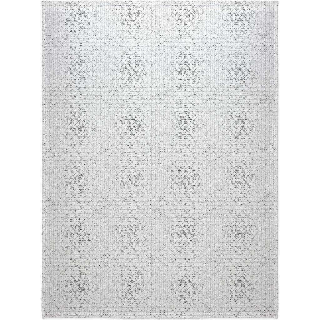 Domino Universe - Black and White Blanket, Sherpa, 60x80, White