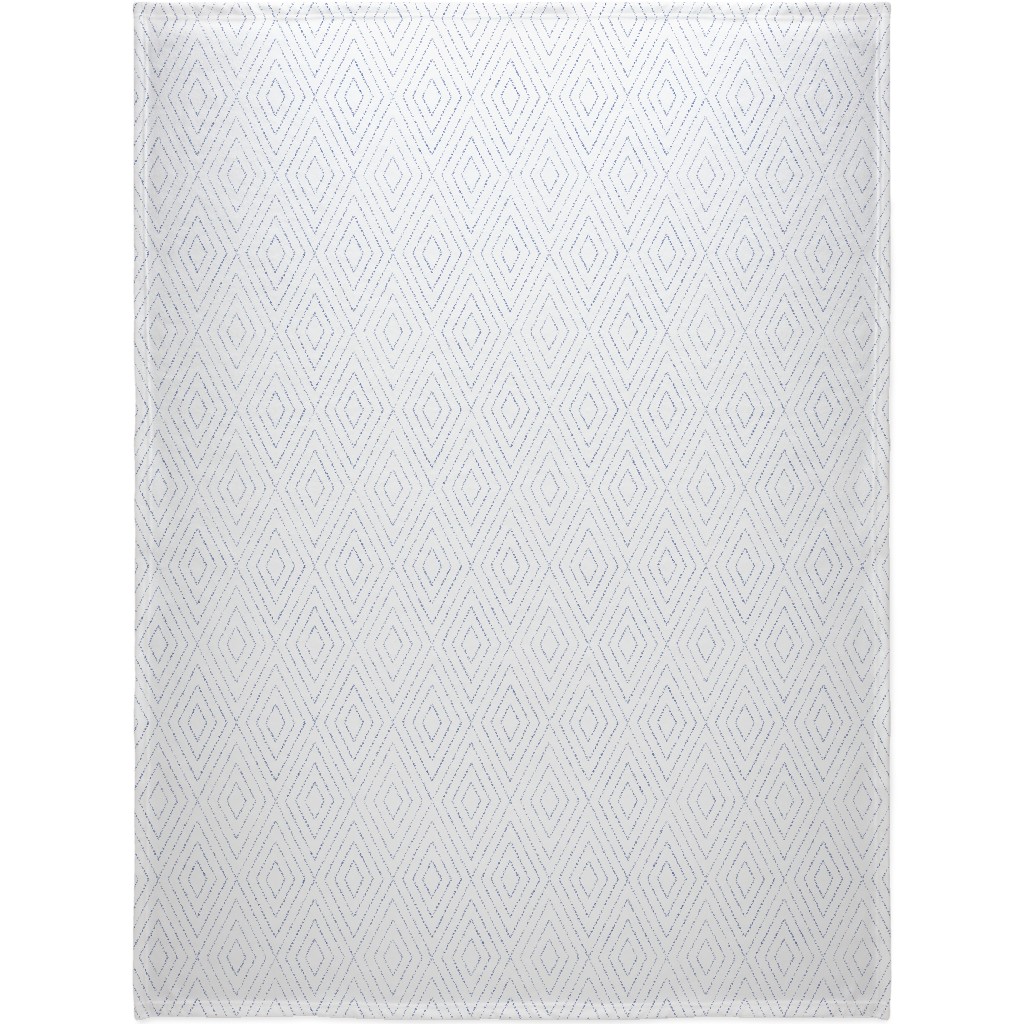 Painted Diamond Dash Blanket, Sherpa, 60x80, White, Iron