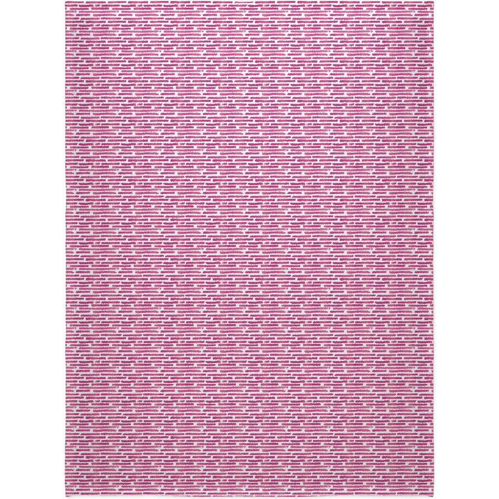 Watercolor Stripes - Berry Blanket, Sherpa, 60x80, Purple, Purple