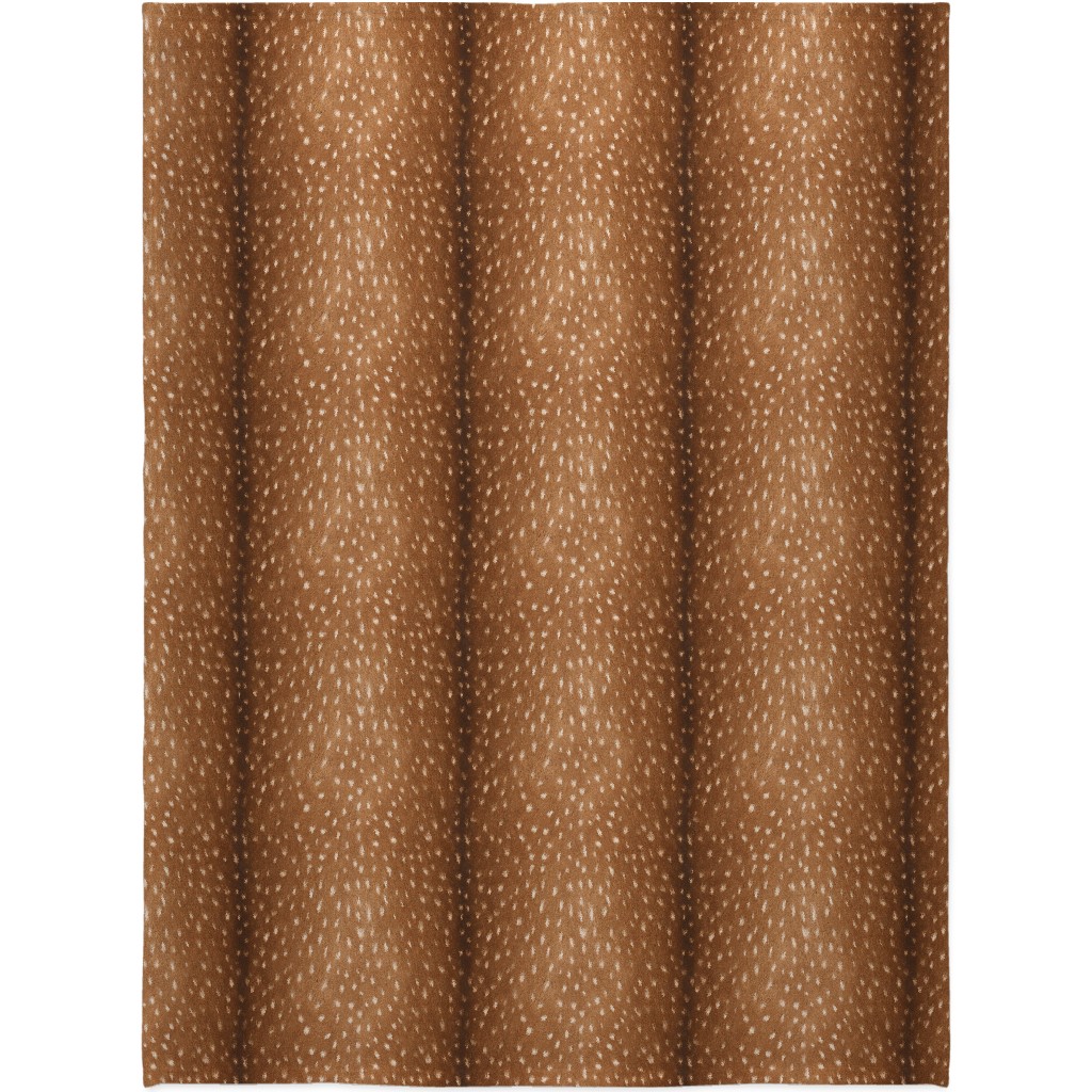 Bright Deer Hide- Brown Blanket, Sherpa, 60x80, Brown