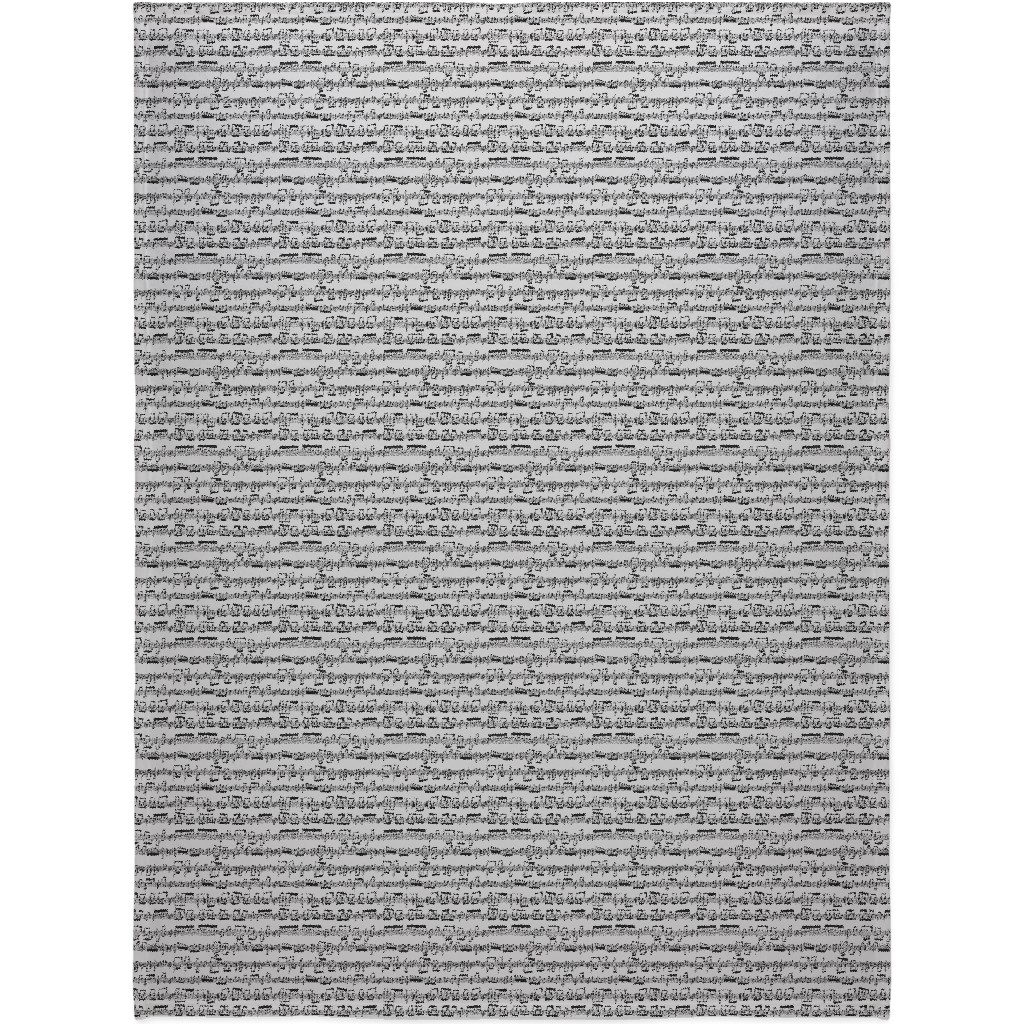 Sheet Music Blanket, Sherpa, 60x80, Gray