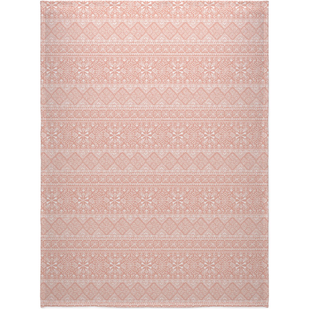Grand Bazaar - Blush Pink Blanket, Sherpa, 60x80, Pink