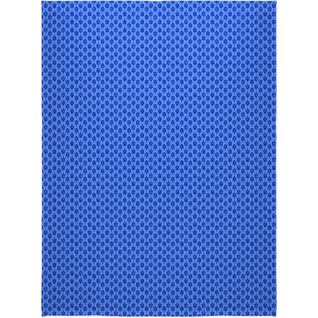 Dreidel - Blue Blanket, Sherpa, 60x80, Blue