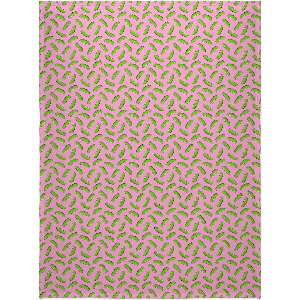 Pickles - Pink Blanket, Sherpa, 60x80, Pink, Bright Pink