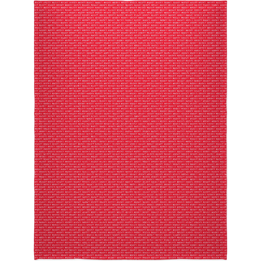 Naughty - Red Blanket, Sherpa, 60x80, Red, Red
