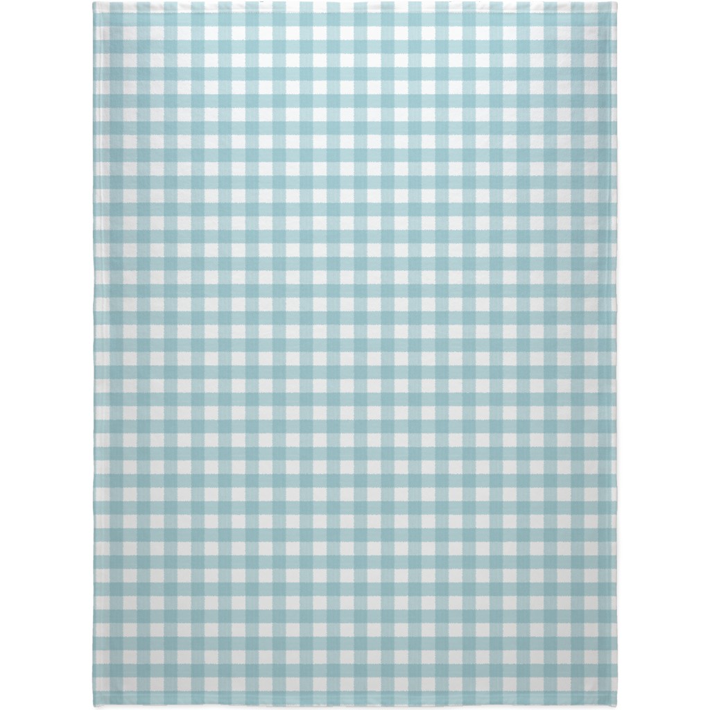 Cross Hatch Plaid Blanket, Sherpa, 60x80, Blue, Oasis