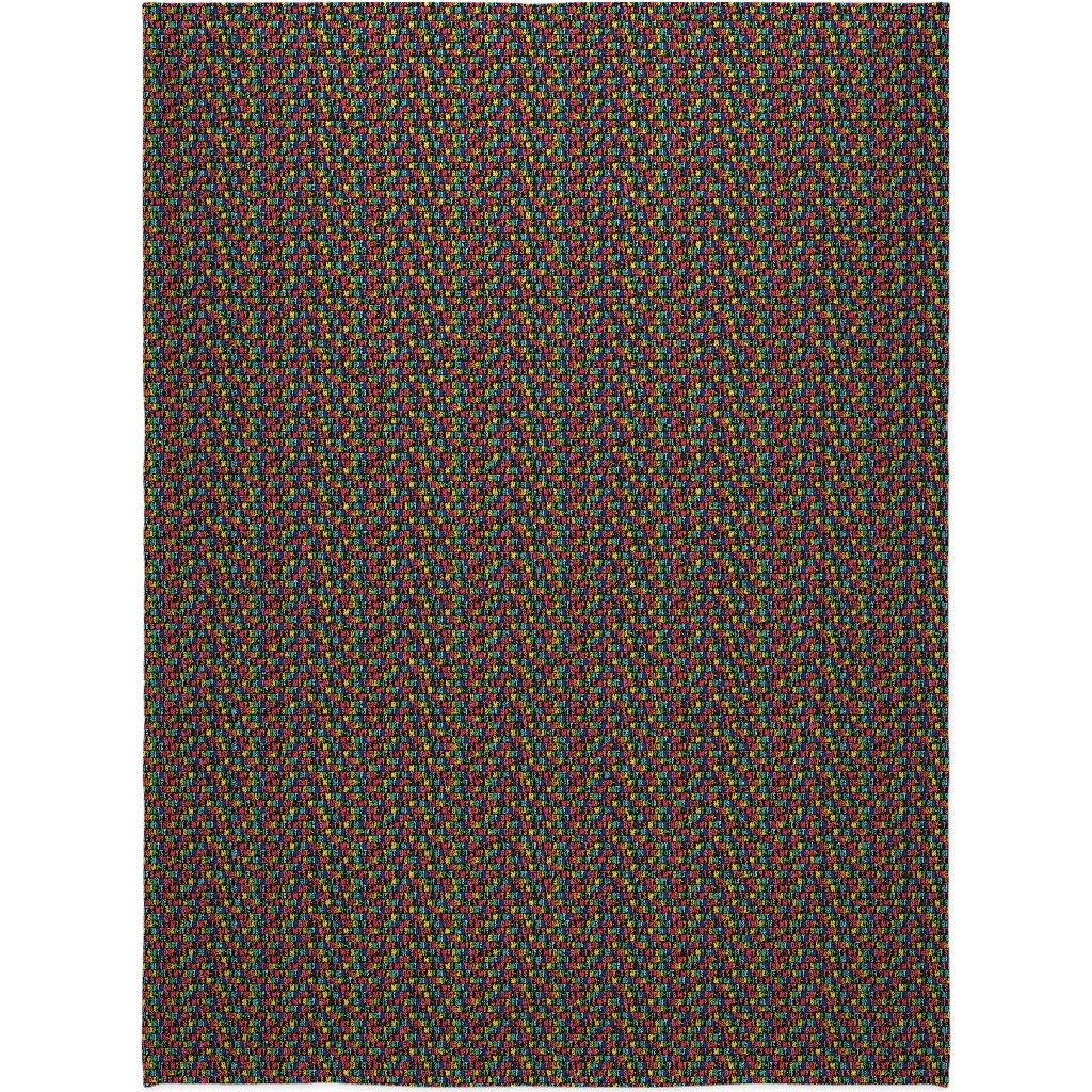 It's My Birthday Rainbow - Multicolor on Dark Blanket, Sherpa, 60x80, Multicolor