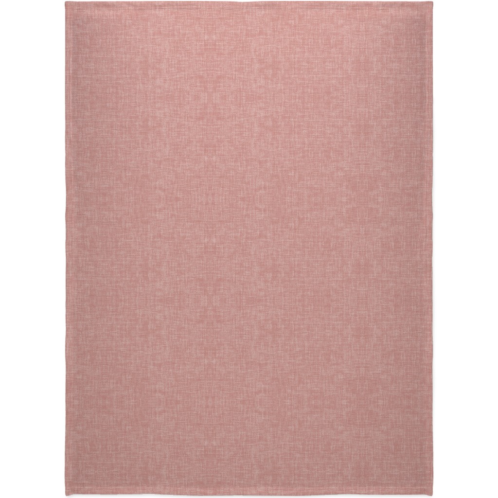Vintage Linen Blanket, Sherpa, 60x80, Pink, Whisper